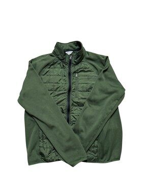 Orvis Olive Green Full Zip Jacket XL Fleece Sleeve Lightweight Outdoor